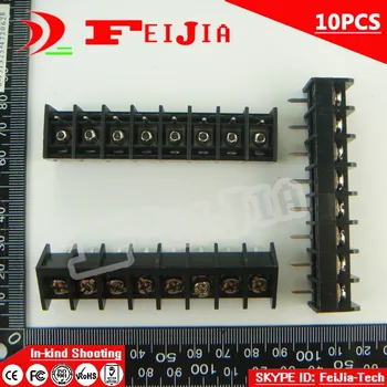 

10PCS HB9500S-9.5-8P / HB9500S 9.5mm 8Pin Barrier Terminal Block Screw Terminal Block Pitch 9.5mm Terminal Block Free Shipping