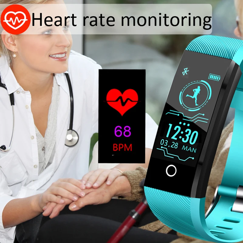 BANGWEI New Smart Watch Men Blood Pressure Heart Rate Monitor Fitness Tracker Women Smartwatch Sport Watch for ios Android+Box