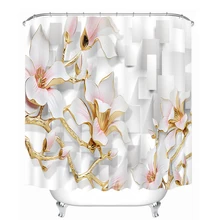 Europe Upscale Carved Flowers Pattern 3D font b Shower b font font b Curtains b font