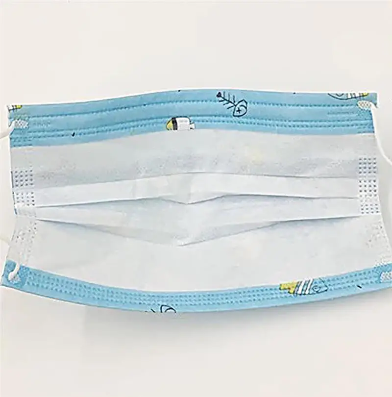 50PCS Simple Printed Disposable Mask Three-Layer Dust-Proof And Anti-Fog Mask Breathable Non-Woven Face Mask For Outdoor Travel