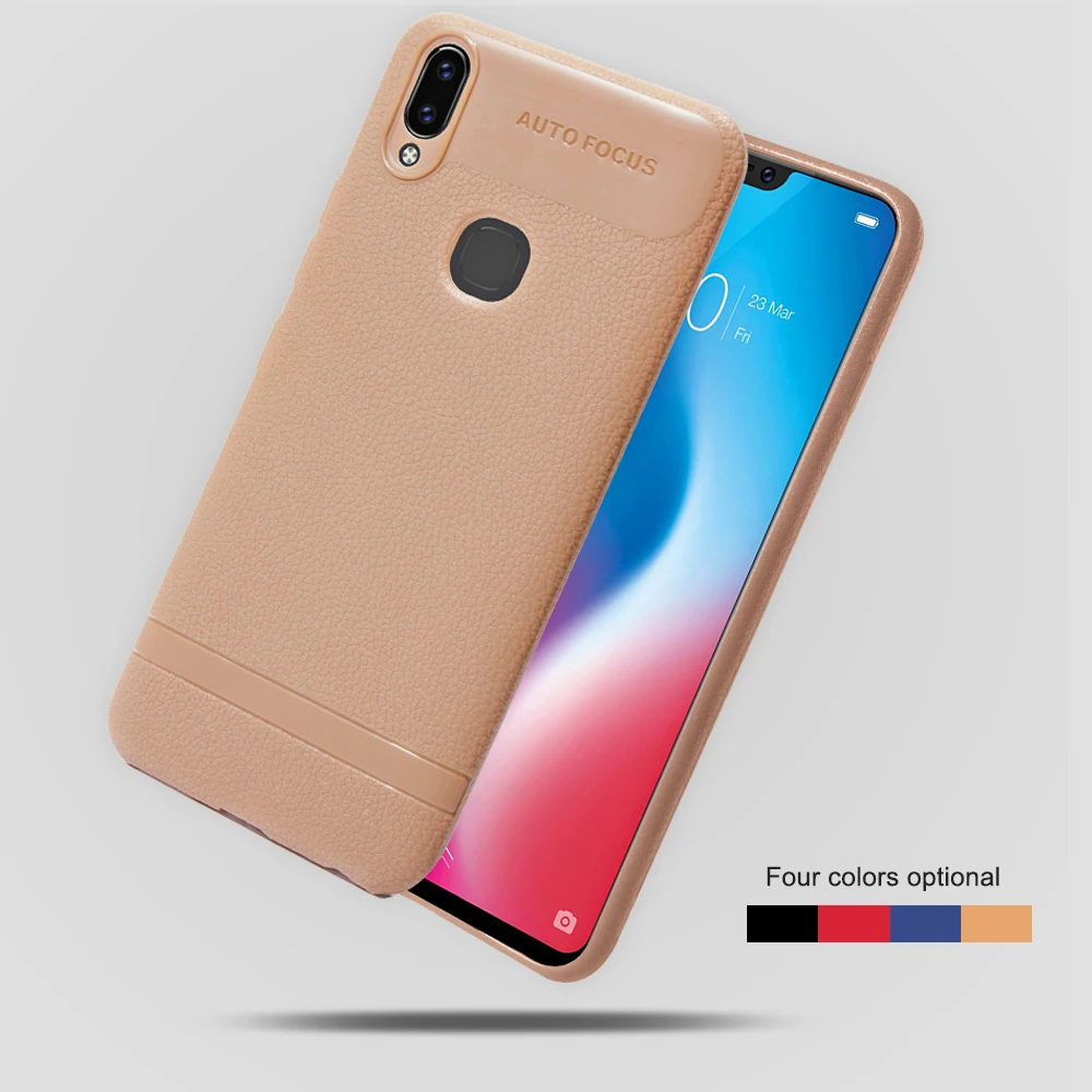 Роскошный мягкий чехол из ТПУ с узором Личи для Vivo Y85 V9 ультратонкий светильник