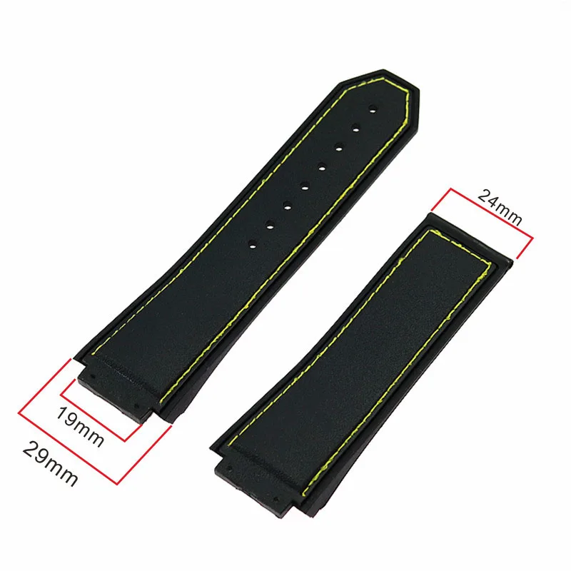 Luxury 29x19mm matte silicone strap for Hublot F1 King Power series ferrari geneve 48mm watch strap bracelet with LOGO