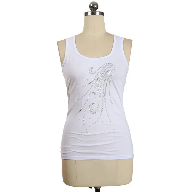 BLINGSTORY كبير حجم تي شيرت المرأة عارضة القطن الصيف قمم الماس الأبيض المحملة قميص فام أكمام Camisetas موهير LP5229060