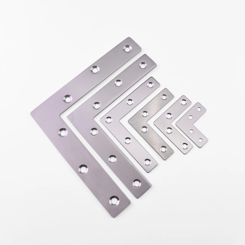 Wholesale 300PCS/lot Stainless Steel L Shape Corner Brackets Metal Flat