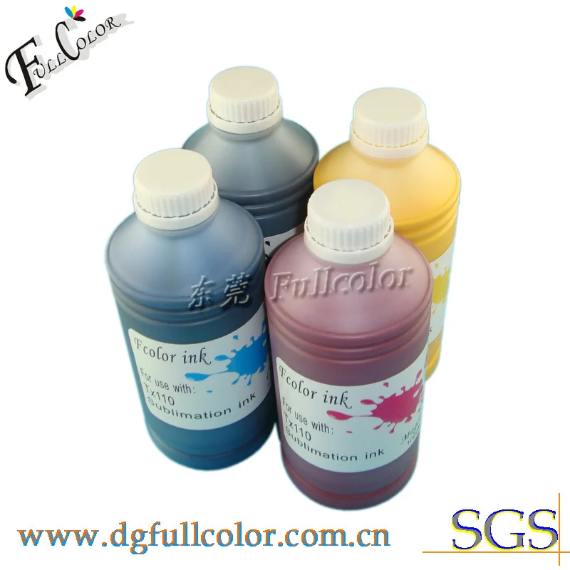 Free shipping 4color 1000ml bottle set water based sublimation ink for epson TX110 heat transfer print