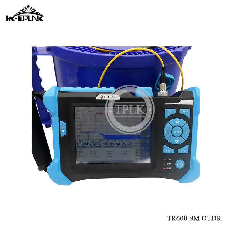 

Free Shipping TR600 OTDR Fiber Optic FTTX Tester SM FTTH 1310/1550nm 32/30dB Built in VFL OTDR with FC,SC,LC UPC Connectors