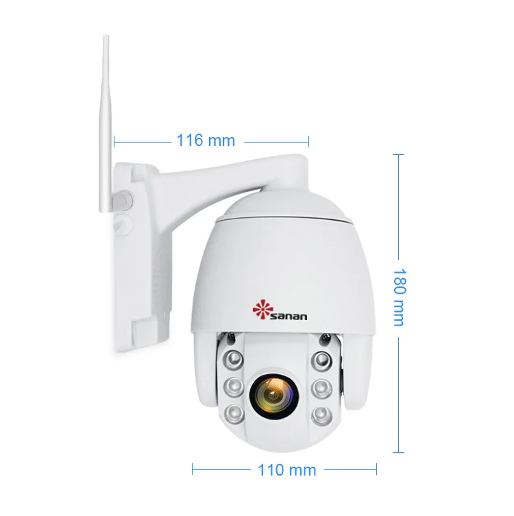 Sanan Mini 2,5 дюймов 1080 P PTZ IP камера наружная скорость купол 5X зум беспроводная камера безопасности ночного видения IR 60 м Onvif CamHi