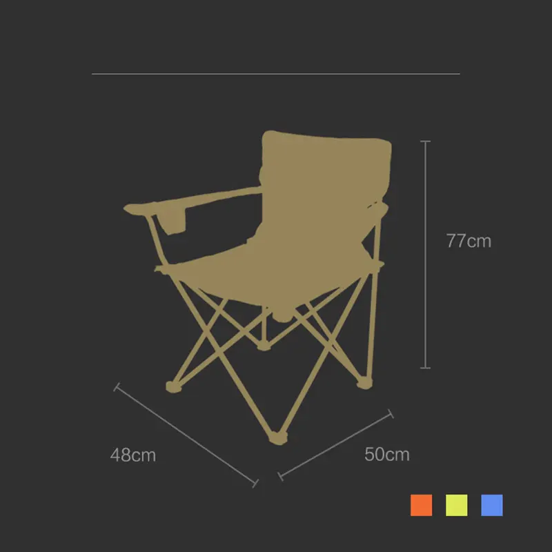 Портативный стул рыбалки твердый табурет Складная уличная мебель синий зеленый оранжевый сад складной утолщение 1,0 стулья для кемпинга