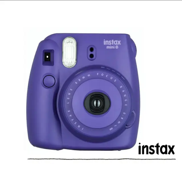 Fujifilm Instax Mini 8 Film Camera Fuji Instant Photo Shooting Camera Free Close Up Lens Raspberry/blue/black/white/grape - Film Cameras - AliExpress
