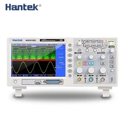 Hantek 100 МГц MSO5102D цифровой осциллограф смешанного сигнала 16 логических каналов+ 2 аналоговых канала+ внешний триггер канала