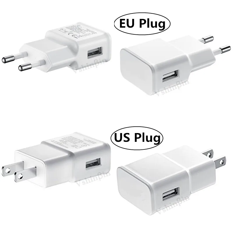 Сетевое зарядное устройство Vshinbin 2 в 1 с вилкой Стандарта США/ЕС + Кабель Micro USB для