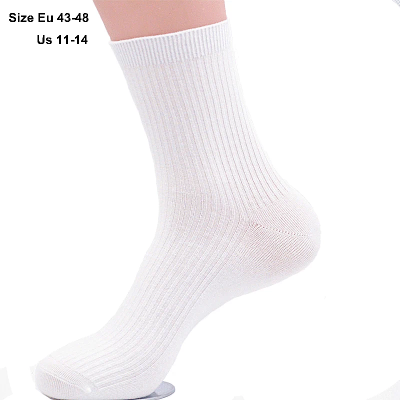 5 пар/лот, мужские носки на заказ, Большие европейские размеры 45,46, 47,48, 49,50 хлопковые носки, деловая одежда, носки, calcetines