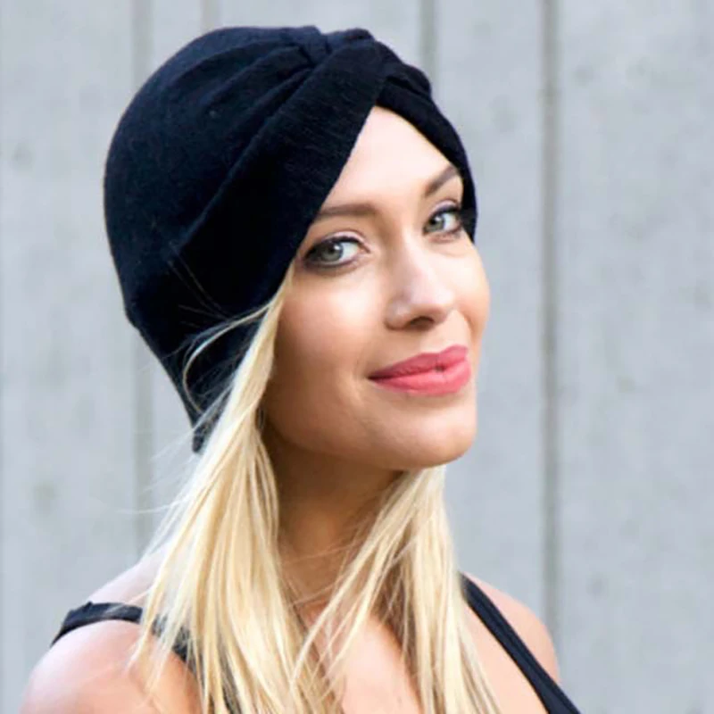 High quality Women Cancer Chemo Hat Beanie Scarf Turban Head Wrap Cap Soft comfortable Cotton Knitted hat lowest Price@casquette