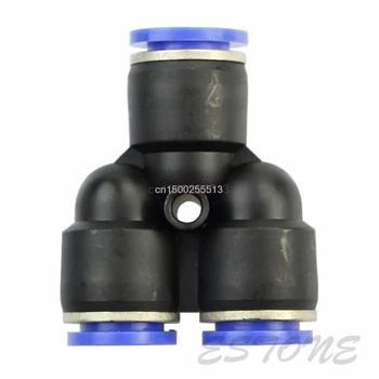 

1pc 4mm/6mm/8mm/10mm/12mm Pneumatic Equal Y Union Connector Push In Fit For Air Water Tube