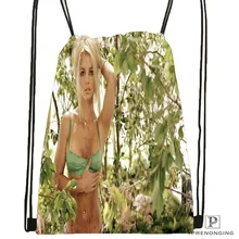 Изготовленная на заказ бритни-спирс-американская-походная сумка на шнурке милый рюкзак для детей(черная спинка) 31x40 см#20180611-02-72