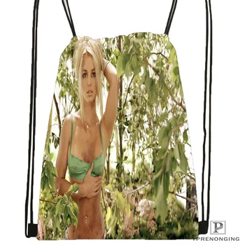 

Custom Britney-Spears-American- Drawstring Backpack Bag Cute Daypack Kids Satchel (Black Back) 31x40cm#20180611-02-72