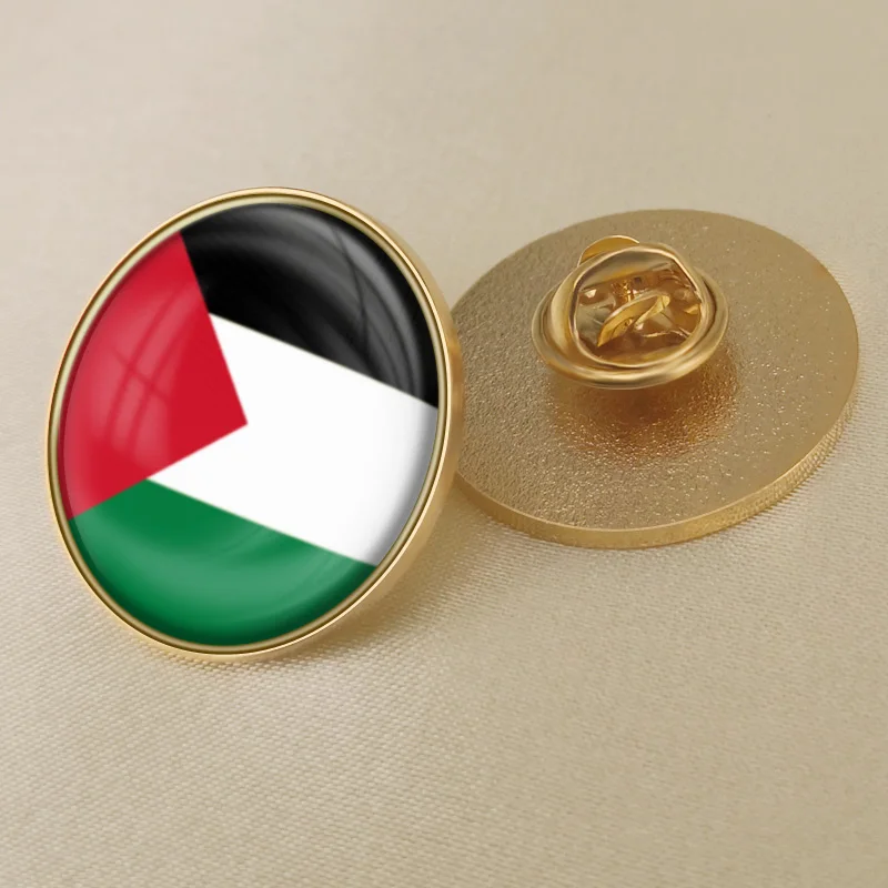 Булавка с одним флагом - Окраска металла: Palestine-C