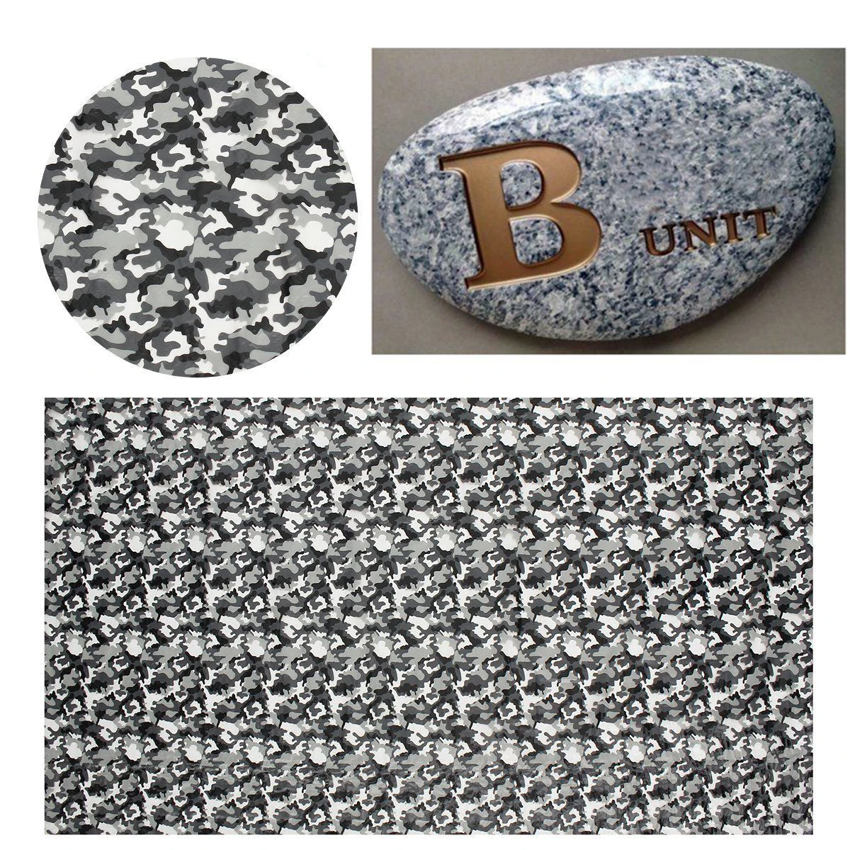 JX-LCLYL 0.5*1m Army Camo Grey Hydrographic Water Transfer Film Hydro Dipping Print
