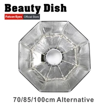Falcon Eyes Foldable Beauty Dish Softbox 70cm 85cm 100cm radar radome with Bowens Mount for Studio Strobe Flash Light