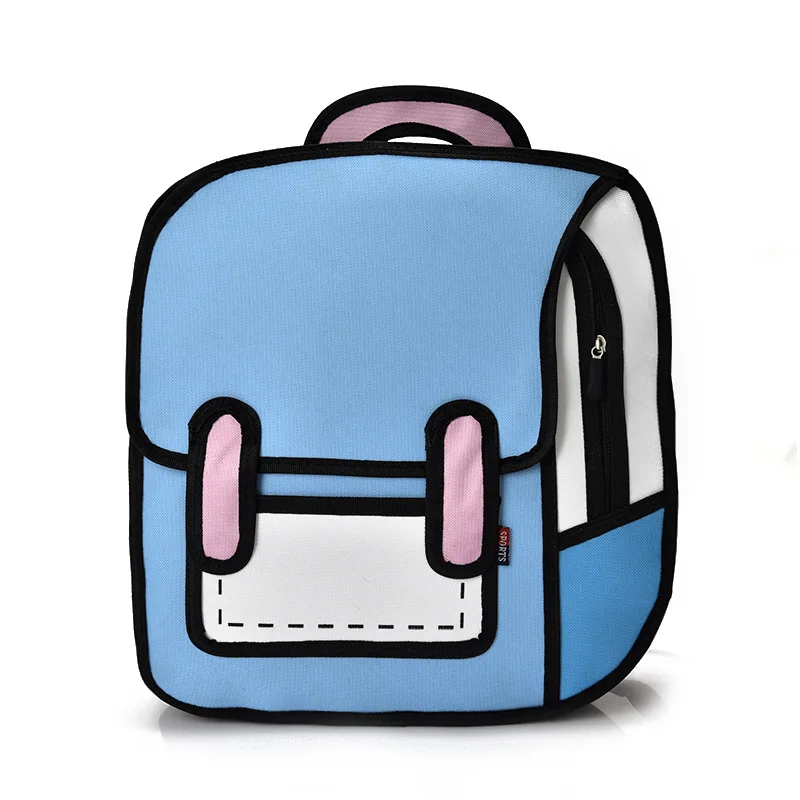 

2019 New Fashion Boy's and Girl's Shoulder Bags Two-time Cartoon Backpacks2D3D Stereoscopic Backpack Laptop Backpack mochila esc