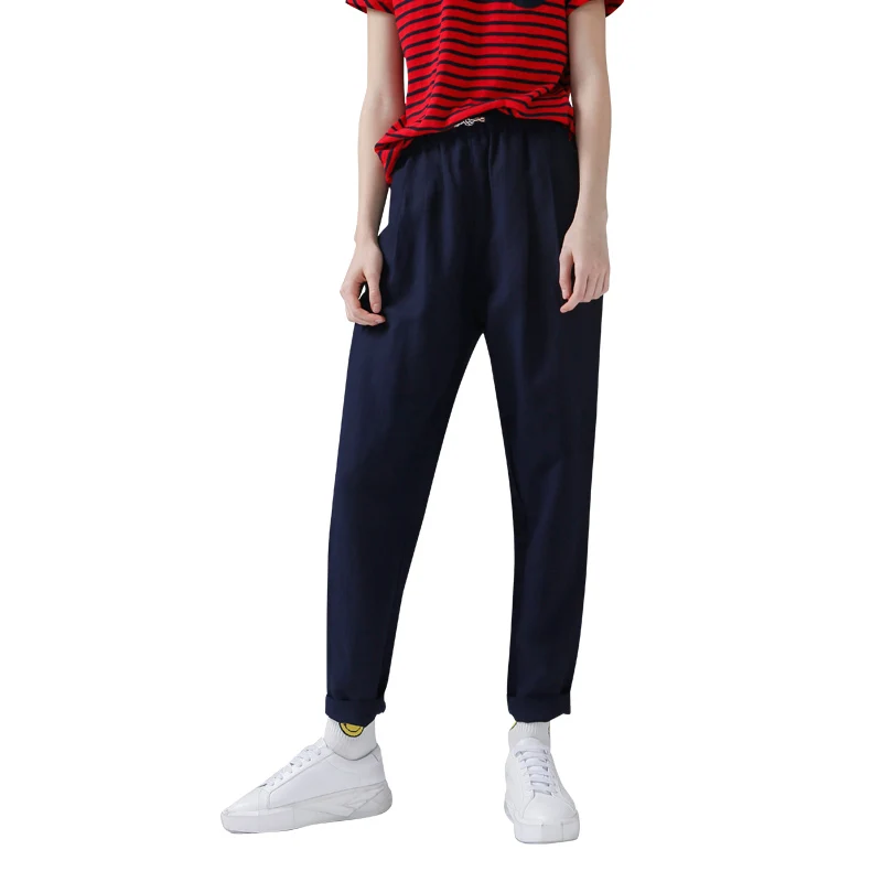Женские шаровары с поясом на резинке однотонные|women harem pants|woman haremwoman pants casual |