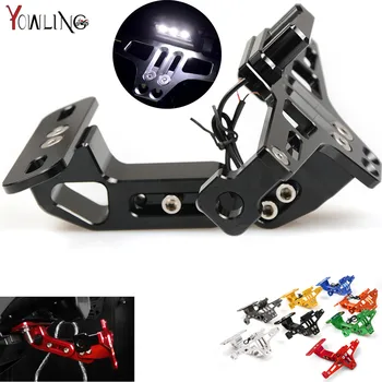 

motorcycle accessories Universal Fender Eliminator License Plate Bracket Tidy Tail For kawasaki z750 r3 Z800 R6 mt 07 mt09 MT10