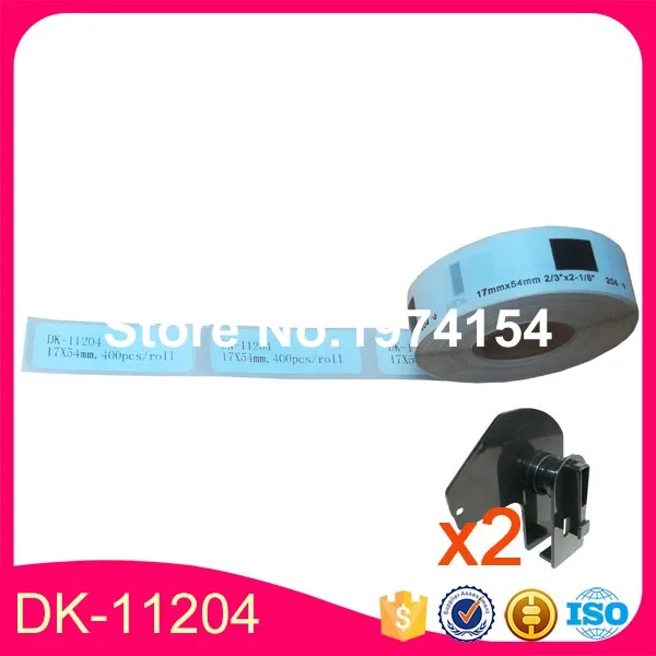 80 x Рулон Brother DK-11204 17x54 Mehrzweck-Etiketten a 400 Stk Ql-560 QL-500 QL-700 (бесплатно 1 шт многоразовый