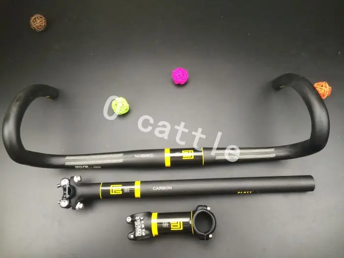 

mountain bike carbon handlebar's full set increase (+ stem + stem high carbon saddle bike bicycle parts, all parts