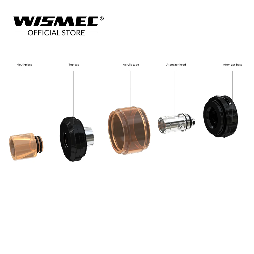 Оригинальный Wismec Active с баком Amor NS Plus 4 5 мл adopte bluebooth водонепроницаемый боксмод
