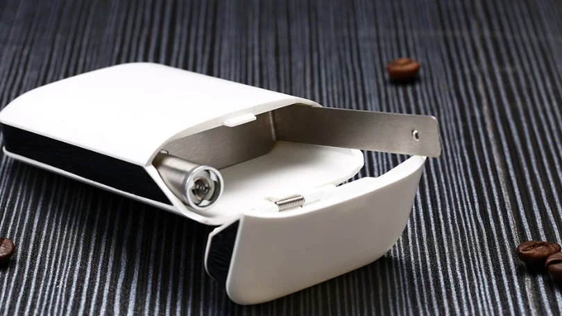 Тонкий женский чехол для сигарет с USB зажигалкой металлическая тонкая коробка