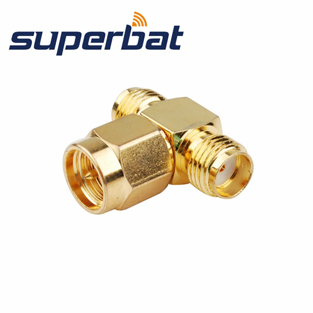 Superbat RF сплиттер SMA/столярные 3 WAY адаптер «Т» Тип штекерным 2x кабель с разъемом Jack