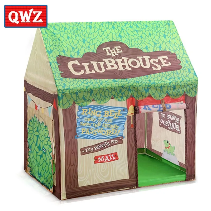 QWZ, детские игрушки, палатки, Детская игровая палатка для мальчиков и девочек, Замок принцессы, крытый, открытый, детский домик, игровой мяч, бассейн, игровой домик для детей, подарок - Цвет: QWZ082-green