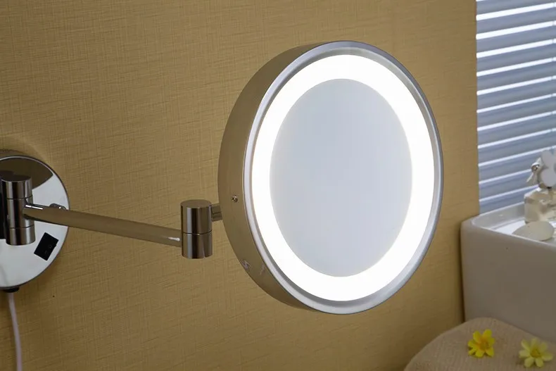 Senducs Led حمام مرايا كروم الحمام مرآة من 3x 5x 7x 10x المكبرة مرآة 8 بوصة حمام Led الفضة جولة مرآة Senducs Led حمام مرايا كروم الحمام مرآة من 3x 5x 7x 10x المكبرة مرآة 8 بوصة حمام Led الفضة جولة مرآة