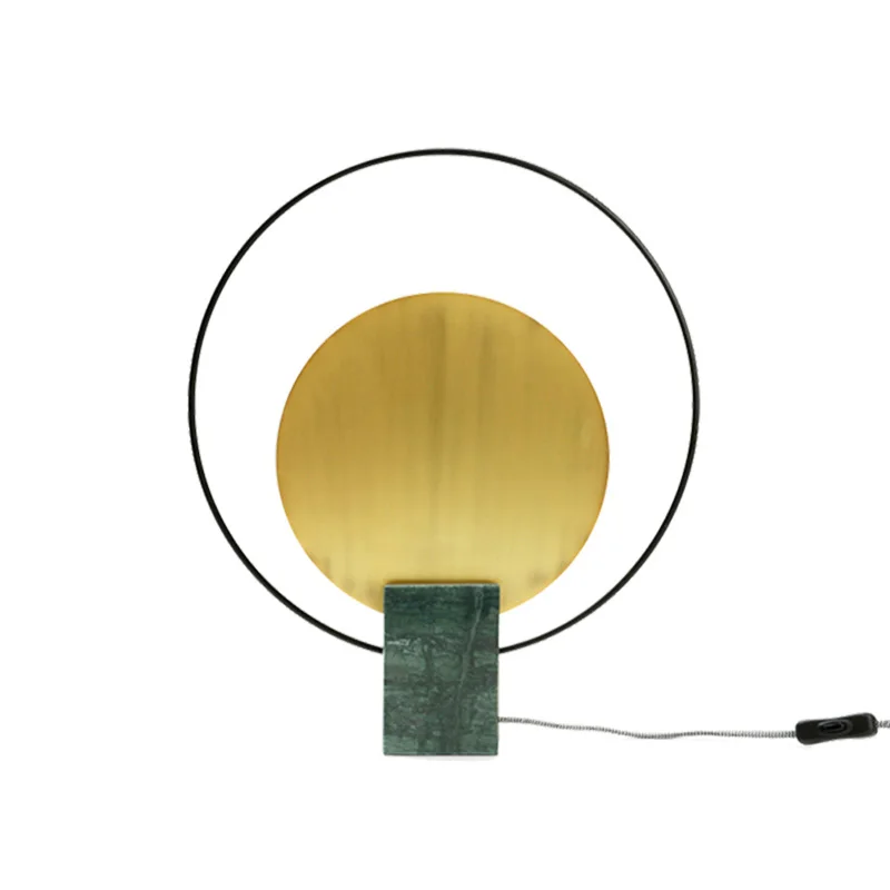 

Designer Nordic Post modern LED Table lamps decoration Green black marble base study foyer Bedroom Creative LED Reading lamp