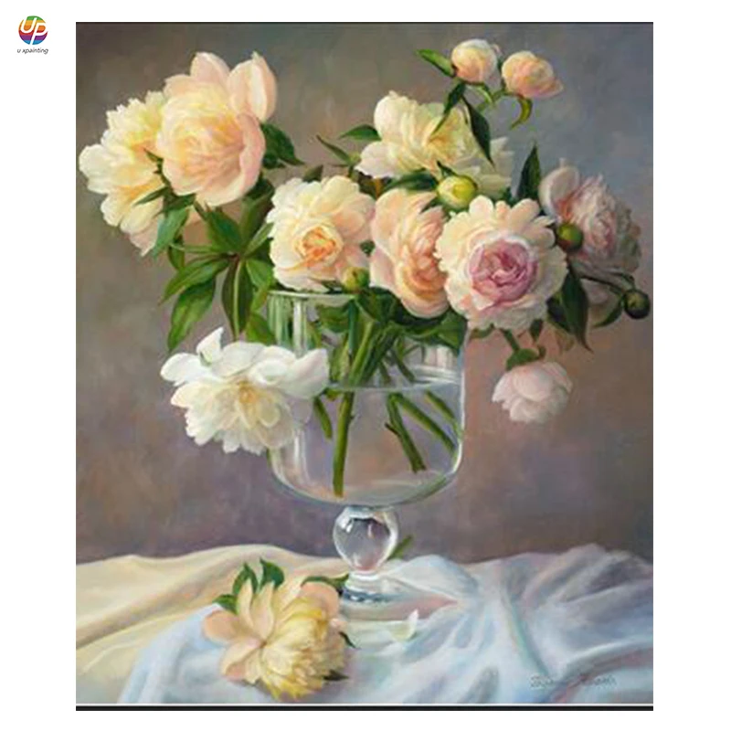 Frameless Diy Digital Painting By Numbers Rose Vase Acrylic Paint Abstract  Modern Wall Art Canvas Painting For Home Decor|digital painting|canvas  paintingdiy digital painting - AliExpress