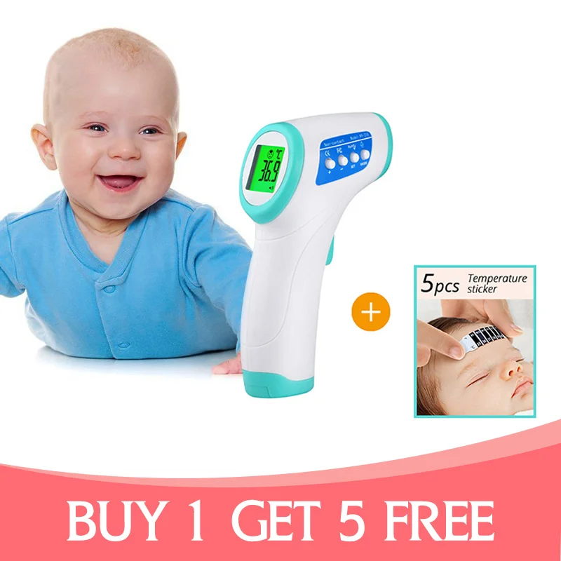 

2019 Muti-fuction Baby/Adult Digital Termomete Infrared Forehead Body Thermometer Gun Non-contact Temperature Measurement Device
