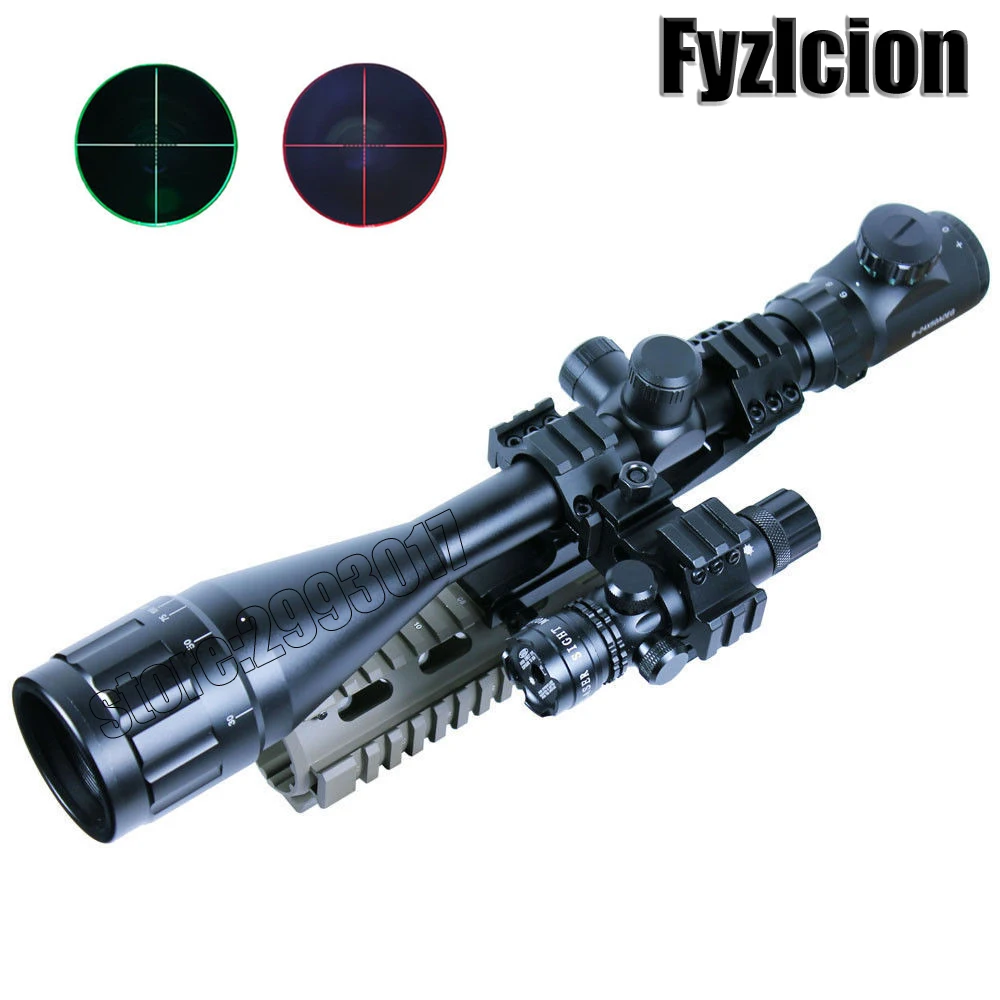 

Fyzlcion Hunting Tactical 6-24x50 Optics Reflex Riflescopes Red/Green Dot Laser Illuminated Airsoft Air Guns Holographic