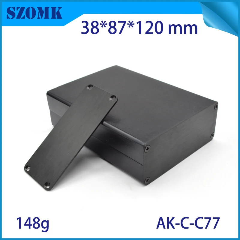 Szomk Custom Diy Extruded Aluminum Heat Sink Enclosure for inverter relay GPS tracker aluminum box audio display junction box (3)