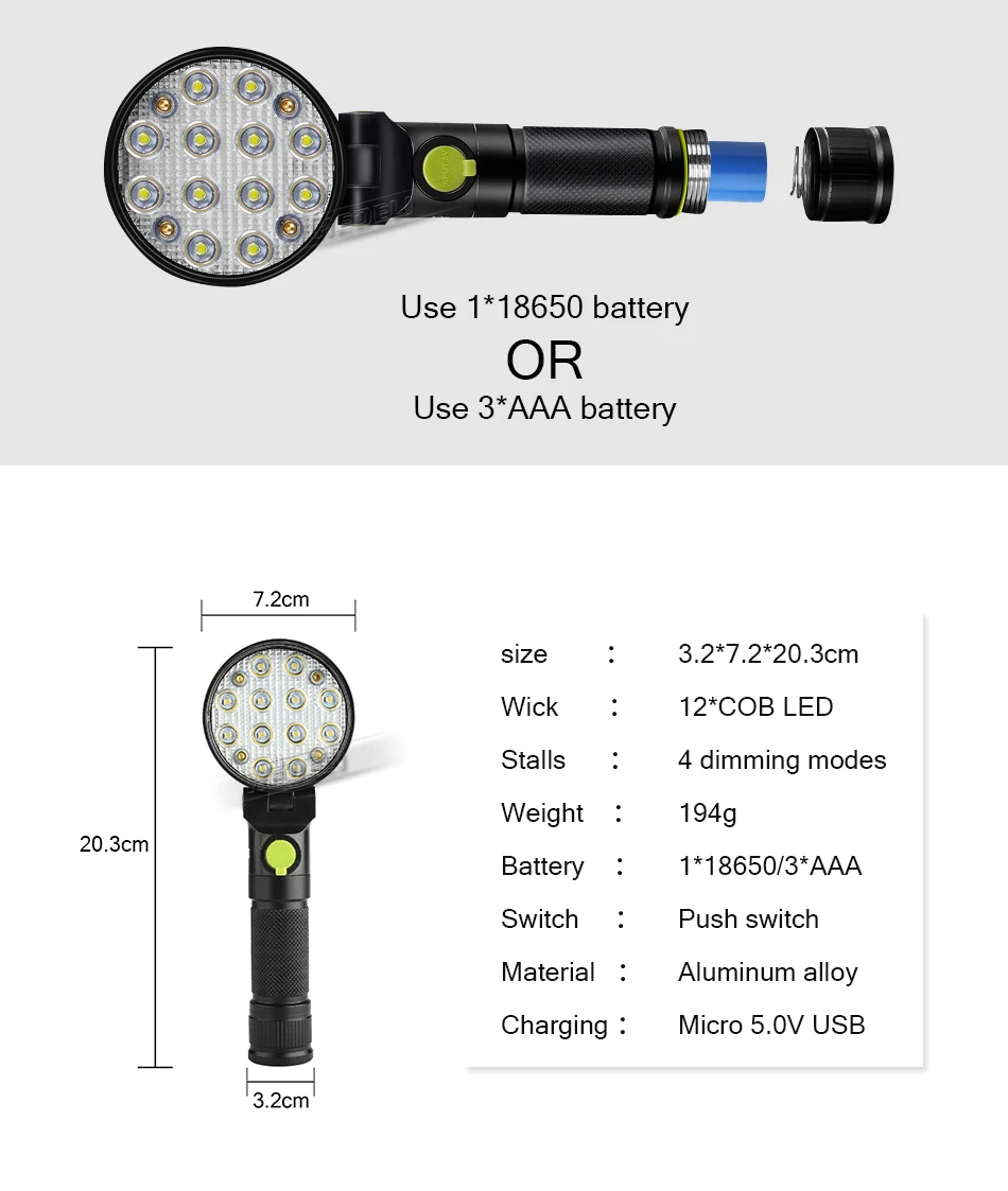 18650 фонарь для зарядки, красный, синий, белый светильник, Micro USB, светильник-вспышка, cob, светодиодный светильник-вспышка для охоты, кемпинга, водонепроницаемый фонарь с магнитом