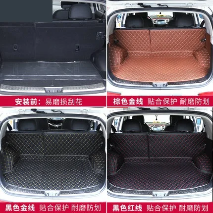 

High quality PVC car trunk mats trunk mat Tail box mat for Kia SportageR Car styling