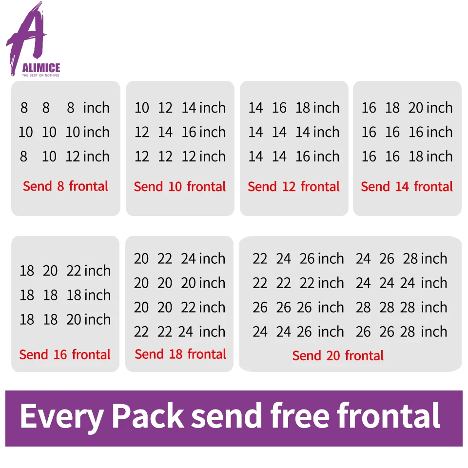 FREE FRONTAL Alimice Peruvian Loose Wave Hair Bundles 3 PieceLot Peruvian Hair Weave Bundles Remy Human Hair Extensions 8-28  (3)
