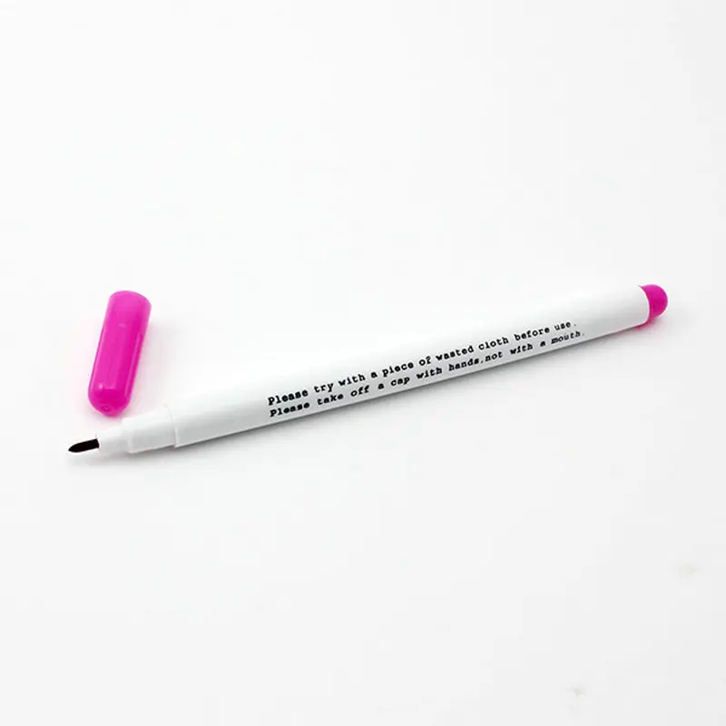 

5pcs Peach Color Erasable Fabric Marker Pen Marking Water Textile Ink Paint Pen Patchwork Craft