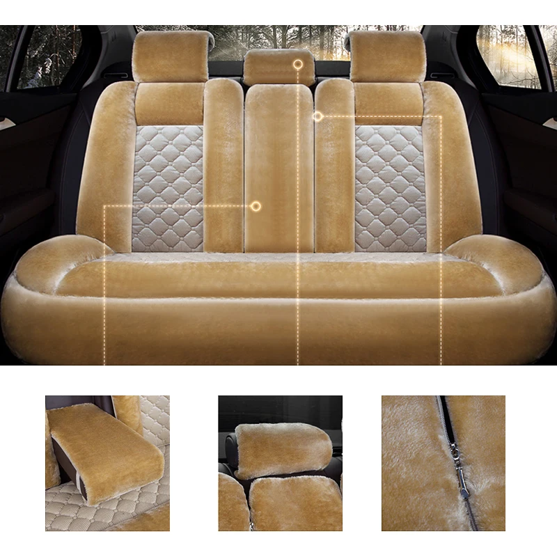 Автомобильный плюшевый универсальный чехол на сиденье для mercedes w203 hyundai creta suzuki grand vitara меховые накидки для автомобиля меховые покрывала аксессуары