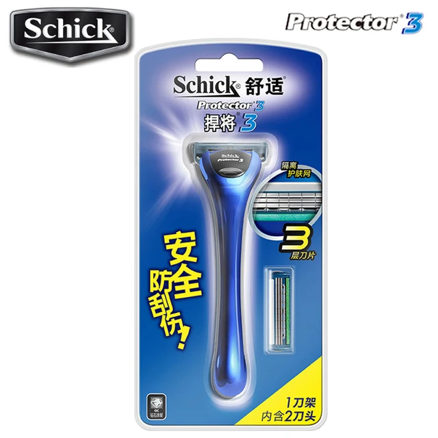 1 Razor + 7 Blades Original Schick Protector 3d Diamond