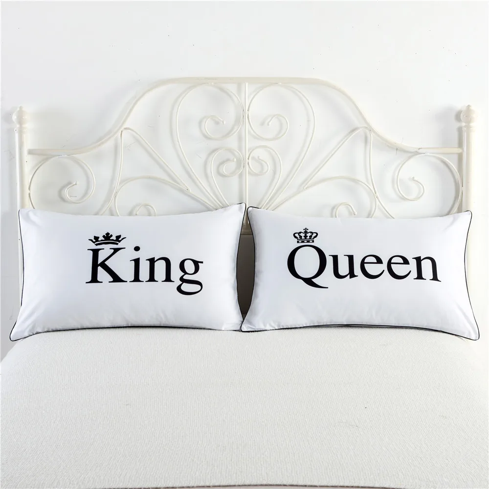 Lover Queen King Deisgn Fashion Bedding Pillow cover Lover Queen King