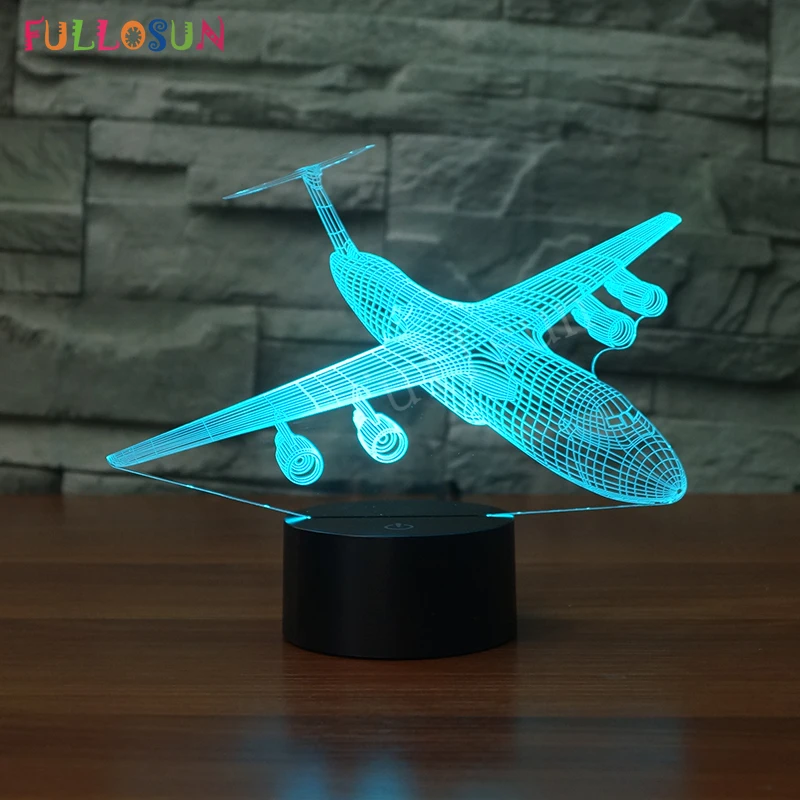 

Multi- color Airplane Model LED Table Lamp 3D Light Touch Switch Desk Lamp for Living Room Decoration Lights