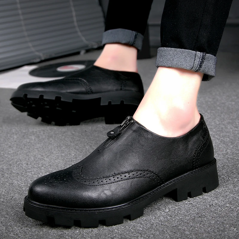 

Fashion Mens Leather comfortable Casual Shoes Business Moccasins Men Wedding casual Shoes Men Leather Oxfords Shoes men w5