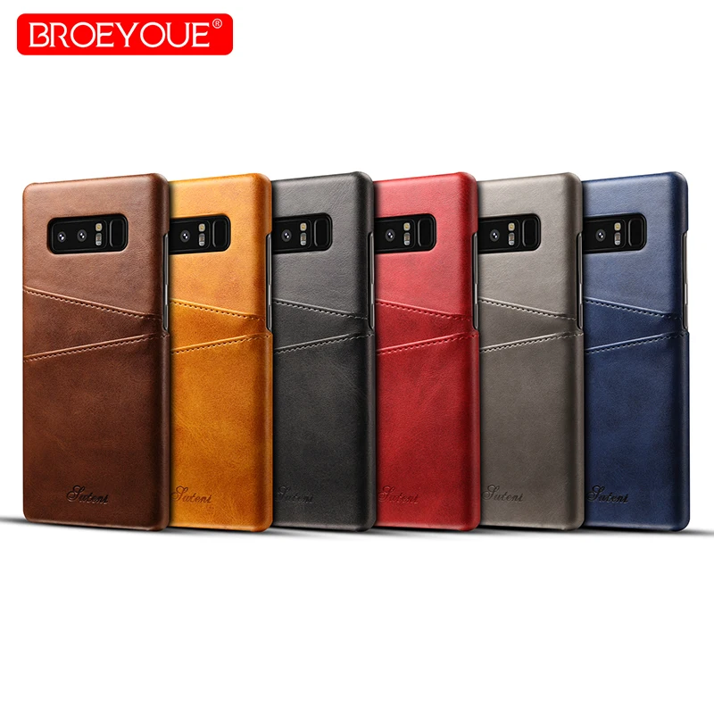 

Leather Case For Samsung Galaxy Note 8 Retro Covers Luxury Back Card Holder Wallet Phone Shell For Samsung Note 8 Hard Cases