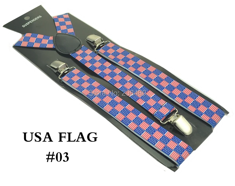 Новогодний подарок для женщин и мужчин на подтяжках 2,5*100 см 3 США Америка флаг подтяжки эластичные тонкие Подтяжки Y-back подтяжки