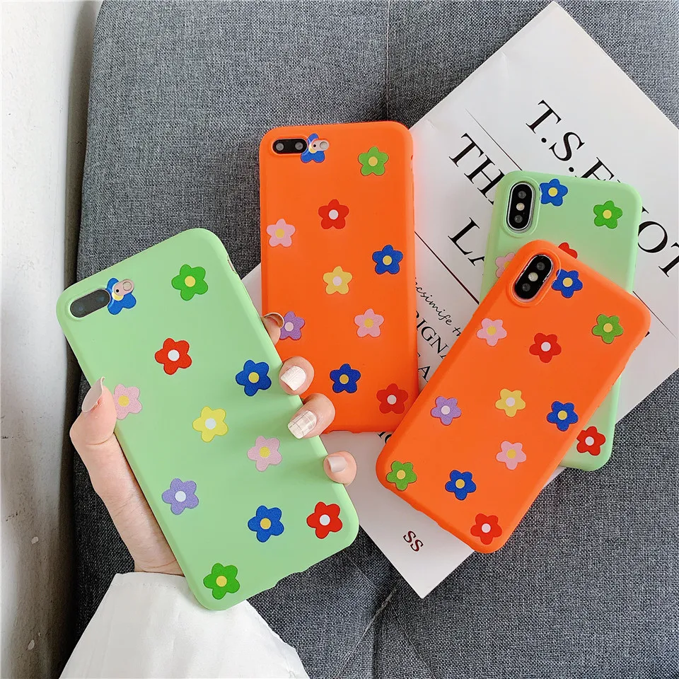 For Huawei Honor 10 9 8 Lite 8C 7C 5C 4C Cover Soft Cute Matte Cartoon Flower Pattern Sand Silicone TPU Case 10i 9i |